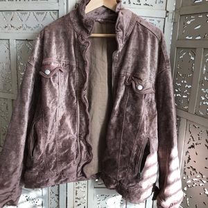 Free People Luxe Velvet Trucker Jacket